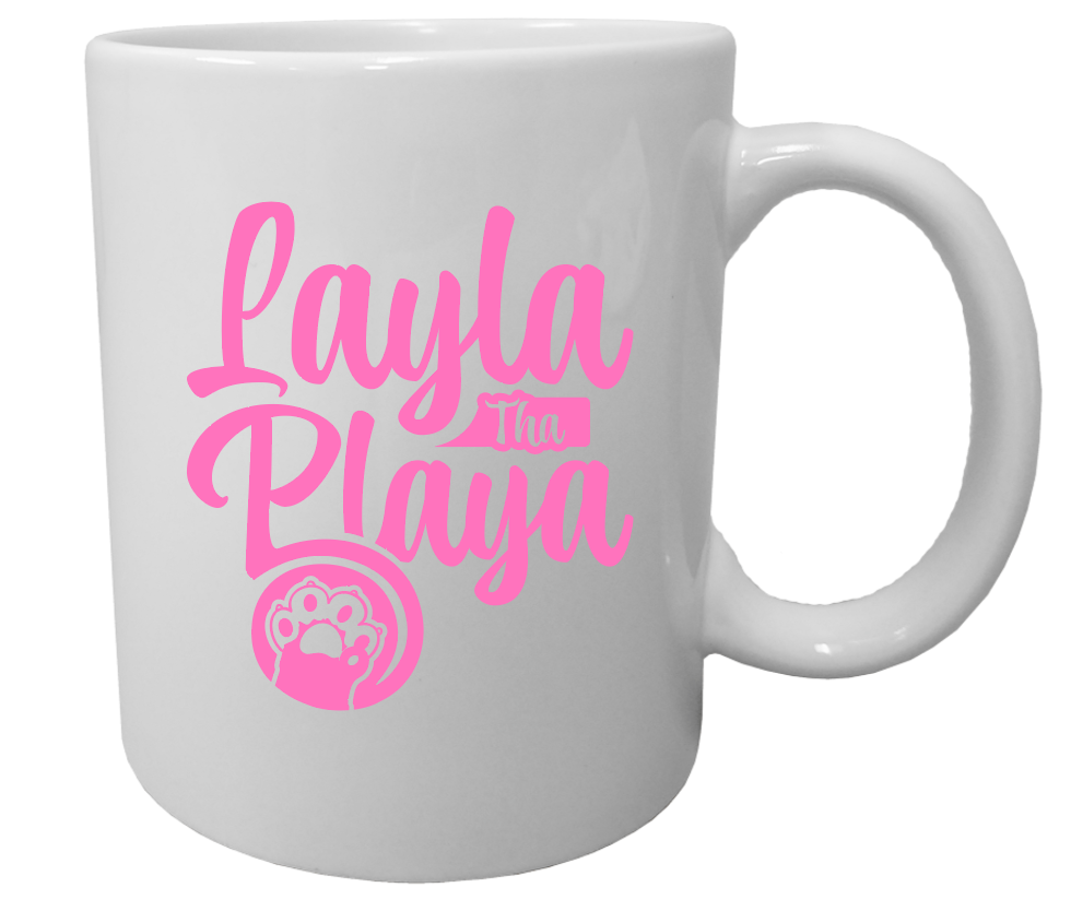 Layla tha Playa 11 oz. Paw Mug